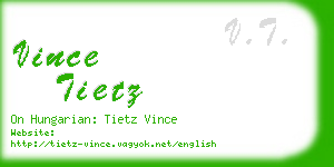 vince tietz business card